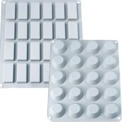 Lot Grandes Plaques silicone mini-financiers et mini-tartelettes Mathon