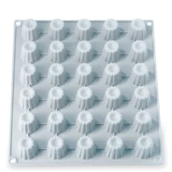 Lot 2 grandes plaques silicone mini-canelés et financiers Mathon