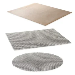 Lot 2 grilles de cuisson anti-adhérentes et feuille de protection pour four Mathon