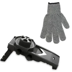 Lot mandoline V 5 lames et gant contre les coupures Mathon