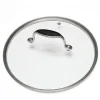 Lot marmite inox Excell’Inox 28 cm et couvercle en verre Mathon
