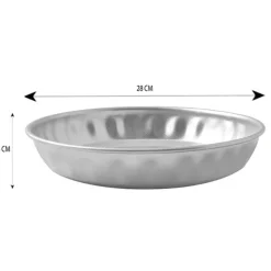 Lot moule à cake rectangulaire 30 cm et moule à tarte rond 28 cm en acier inoxydable Steel Pan