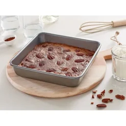 Lot moule à manqué carré 23 cm et moule à cake 25 cm acier revêtement antiadhérent Mathon