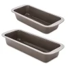 Lot 2 moules à cake 25 et 30 cm acier revêtement antiadhérent Mathon