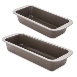 Lot 2 moules à cake 25 et 30 cm acier revêtement antiadhérent Mathon
