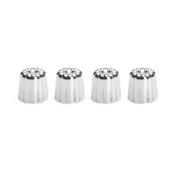 Lot 4 moules à canelés en inox Ø 3,5 cm De Buyer