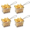 Lot 4 Paniers à frites individuels en inox Mathon