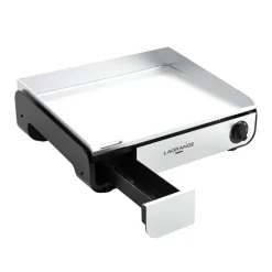 Lot plancha électrique Pro 50 noire avec spatule en inox et sa housse de protection Lagrange