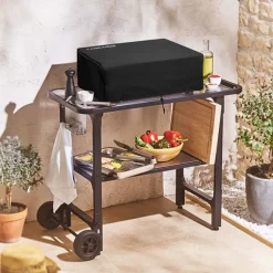 Lot plancha Pro 65 noire avec spatule en inox et sa housse de protection Lagrange