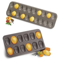 Lot 2 plaques à madeleines et mini-madeleines Mathon