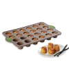 Lot 2 plaques Rigiflex 12 canelés et 24 mini-canelés en silicone et acier Mathon