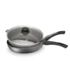 Lot poêle et sauteuse revêtement Dur comme la pierre 28 cm et couvercle en verre Mathon