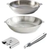 Lot 2 poêles 20 et 32 cm avec manche et anse Clips'inox Mathon