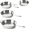 Lot 4 poêles à frire tout inox Maestro 20, 24, 28 et 32 cm Beka