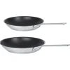 Lot 2 poêles inox antiadhérentes 1826 24 et 28 cm Cristel
