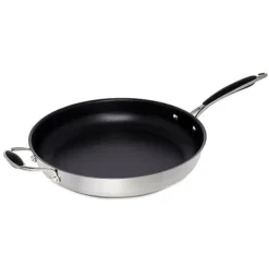Lot 4 poêles inox antiadhérentes Excell'Inox 20, 24, 28 et 32 cm Mathon