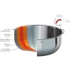Lot 2 poêles sautoir tout inox Castel’Pro 24 et 28 cm Cristel
