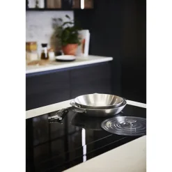 Lot 3 poêles tout inox Alchimy Loqy 20, 24 et 28 cm et manche amovible De Buyer