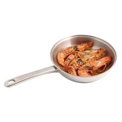 Lot 2 poêles tout inox avec fond grill 24 et 28 cm Artame