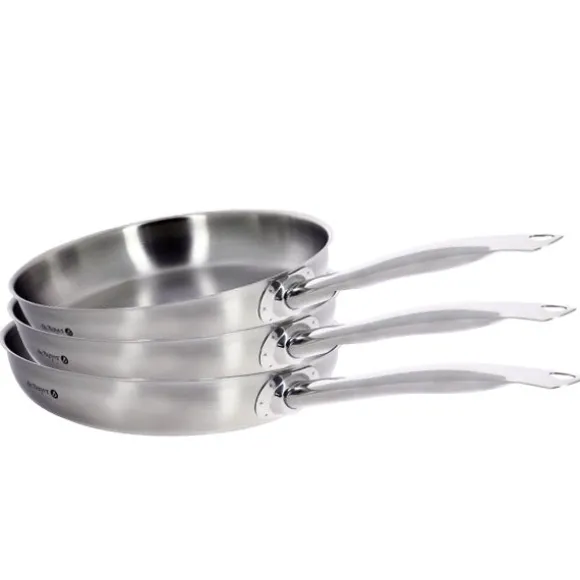 Lot 3 poêles tout inox Prim’Appety 20, 24 et 28 cm De Buyer