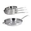 Lot 4 poêles tout inox Prim'Appety 20, 24, 28 et 32 cm De Buyer