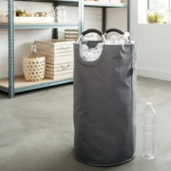 Lot poubelle de cuisine 3 bacs de tri sélectif 63 L inox et grand panier de tri 72 L Mathon