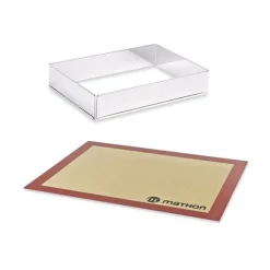 Lot Rectangle à gâteau extensible et Tapis de cuisson pro en silicone Mathon