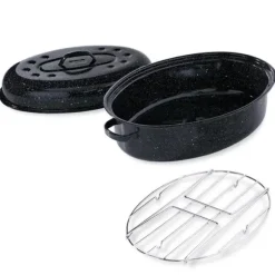 Lot Roaster 4 8 personnes avec grille Graniteware