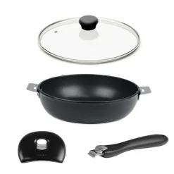 Lot sauteuse Cookway 24cm avec poignée, anse et couvercle Cristel