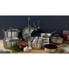 Lot 2 sauteuses tout inox Excell’Inox 24 cm avec poignée et 28 cm avec contre-poignée Mathon