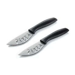 Lot 2 sets de 2 couteaux à pizza avec lame en inox Mathon