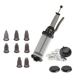 Lot tube piston à pression et coffret 6 douilles en tritan Classic De Buyer