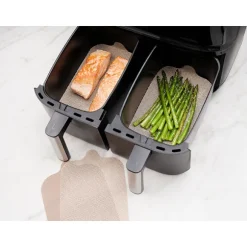 Lot 4 x 2 feuilles de cuisson rectangulaires pour friteuse à air chaud NoStik