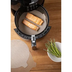 Lot 2 x 2 feuilles de cuisson rondes pour friteuse à air chaud NoStik