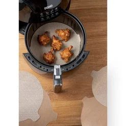 Lot 2 x 2 feuilles de cuisson rondes pour friteuse à air chaud NoStik
