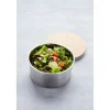Lunch box ronde en inox 850 ml et couvercle en bambou Point Virgule