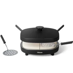 Machine à mini-pizzas Pizza Family 4 pour 4 personnes avec coupe pâte inclus Tristar