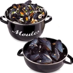 Marmite à moules acier émaillé 18 cm 2,5 L Baumalu
