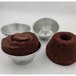 4 mini moules à savarin aluminium 8 cm