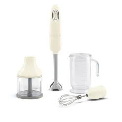Mixeur plongeant avec accessoires 700 W HBF03CREU crème Smeg