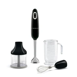 Mixeur plongeant avec accessoires 700 W HBF03BLEU noir Smeg