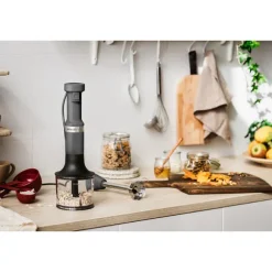 Mixeur plongeant 5 vitesses 180 W noir mat Kitchenaid 5KHBV83EBM Kitchenaid