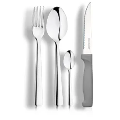 Ménagère Eatitaly inox 24 pièces avec couteau à steak Inoxriv