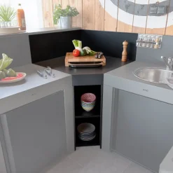 Modulo d'angle 80 cm gris cargo ENO