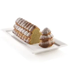 Moule 3D bûche sapin en silicone Silikomart