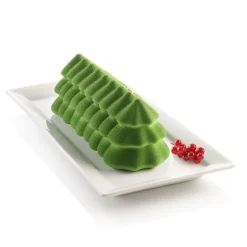 Moule 3D bûche sapin en silicone Silikomart