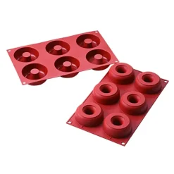 Moule 6 donuts silicone Platinium Silikomart