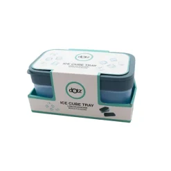 Moule et bac à glaçons en silicone et plastique bleu 22,2 cm Dotz