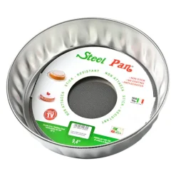 Moule à manqué inox bord haut 28 cm Steel Pan