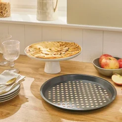 Moule à pizza perforé en acier antiadhérent 29,5 cm Mathon